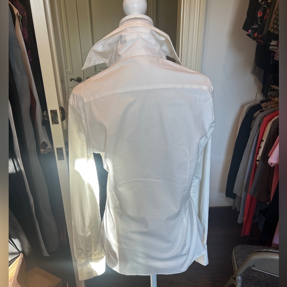 Gianfranco Ferré Ivory Ruffled Button-Down Shirt - Picture 2 of 3